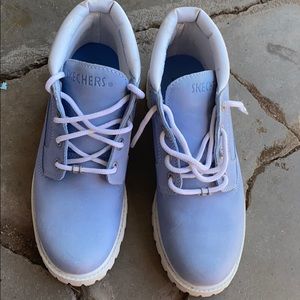 Sketchers boots ice blue size 7